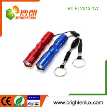 Fabrik Bulk Verkauf Aluminium Metall Material Billig 1 * AA Zelle Powered Best 1w Mini LED Taschenlampe Schlüsselbund